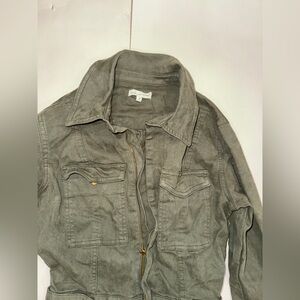 Good American Olive Utility Jacket